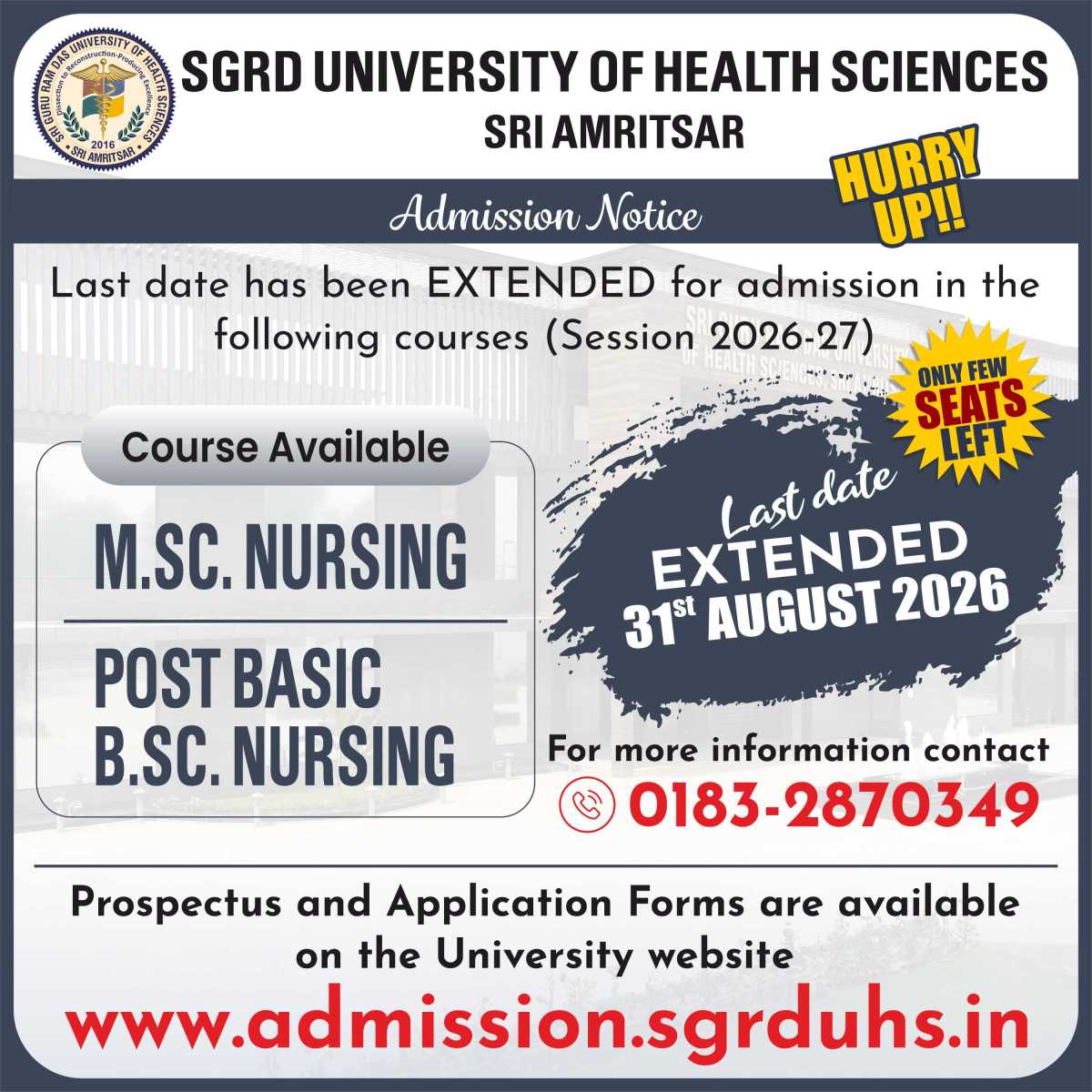 Last Date Extended  Nursing Programmes 2026-27.jpg